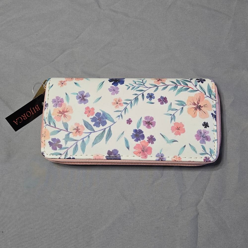 Bijorca Floral Zip-Around Continental Wallet